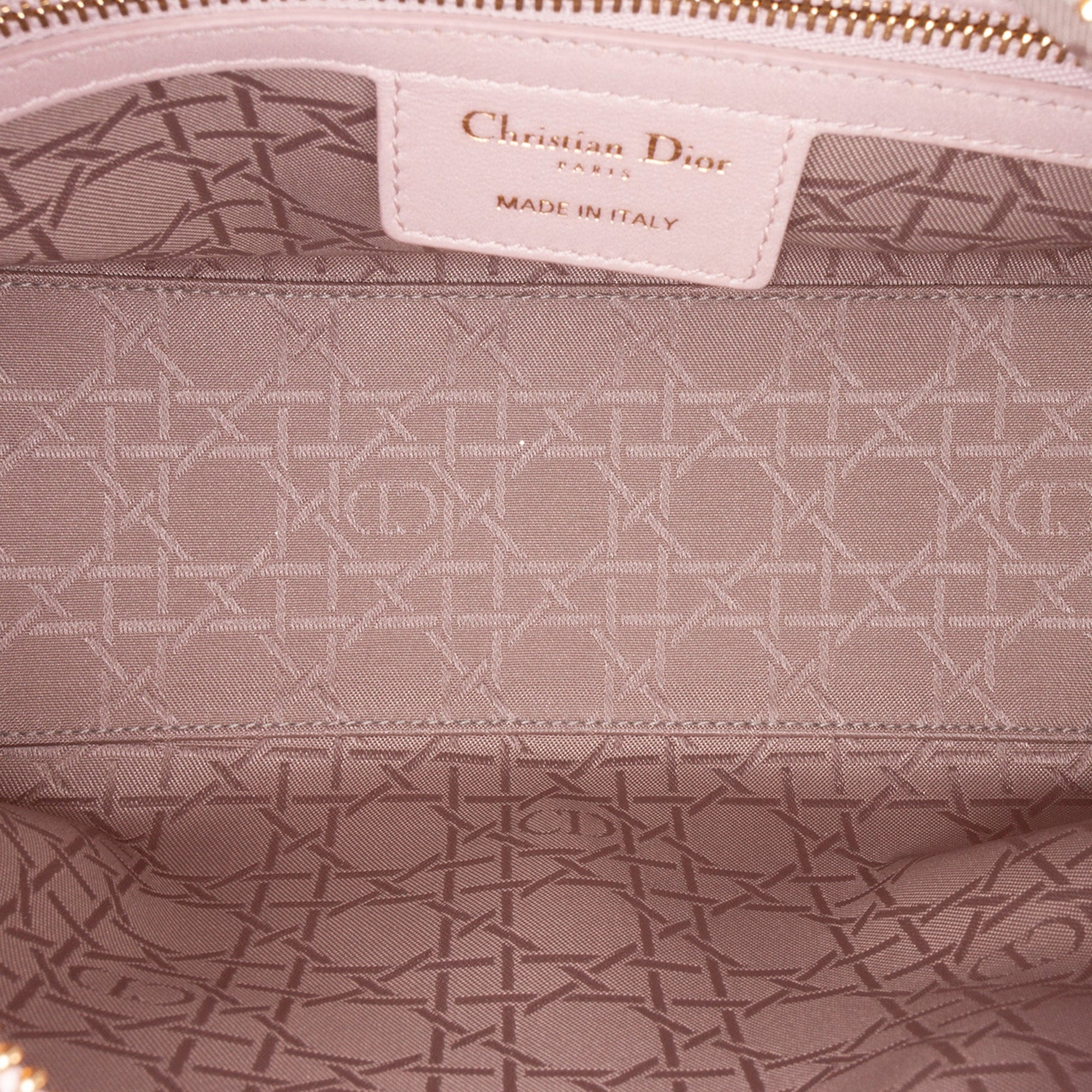 Medium Pearlescent Lambskin Cannage Lady Dior - Heritage Fashion