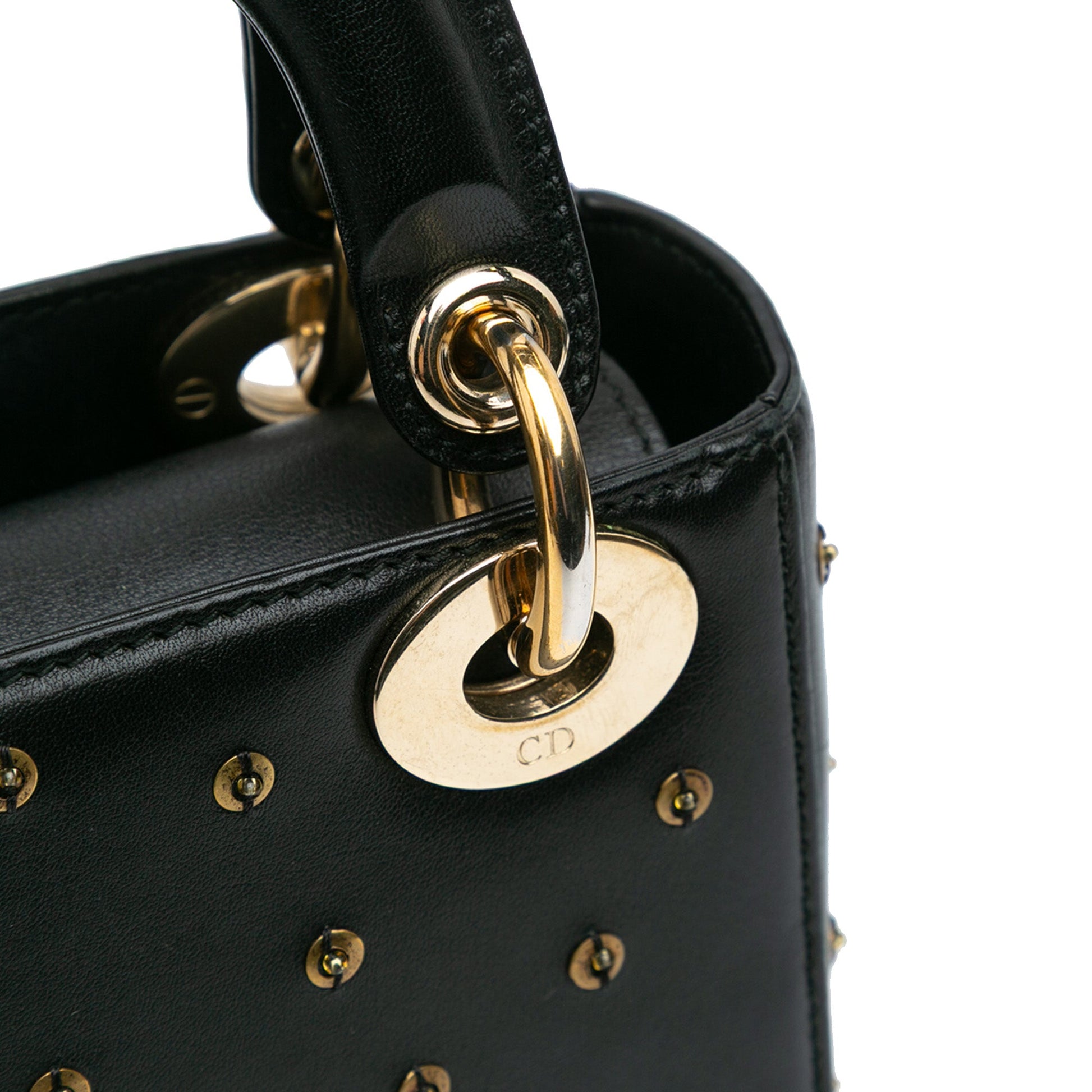 Mini Calfskin Embellished Lady Dior - Heritage Fashion