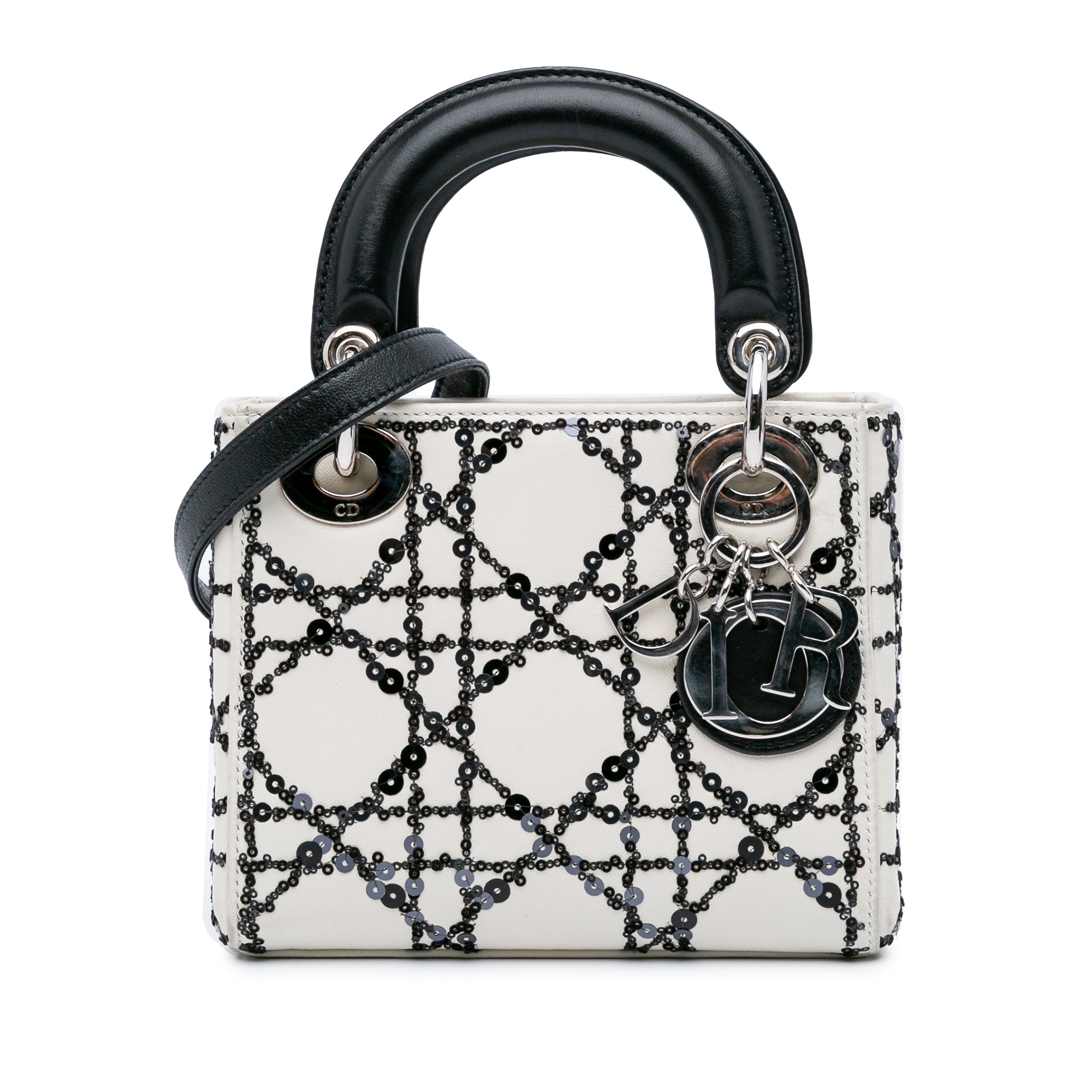 Mini Calfskin Cannage Sequin Lady Dior