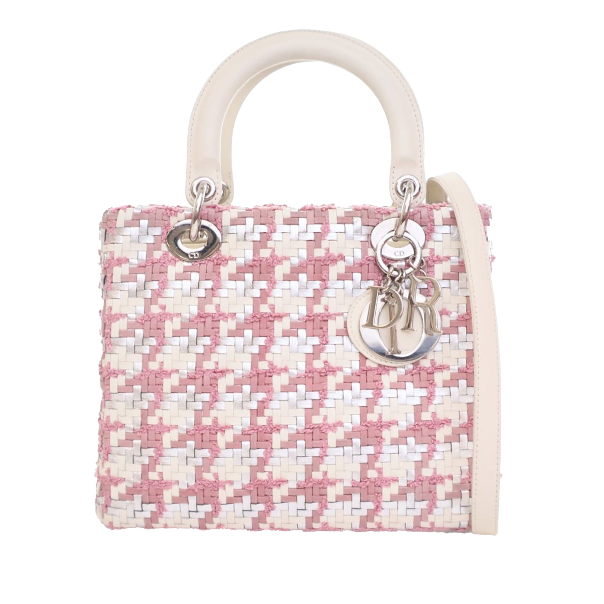 Medium Lambskin And Tweed Lady Dior