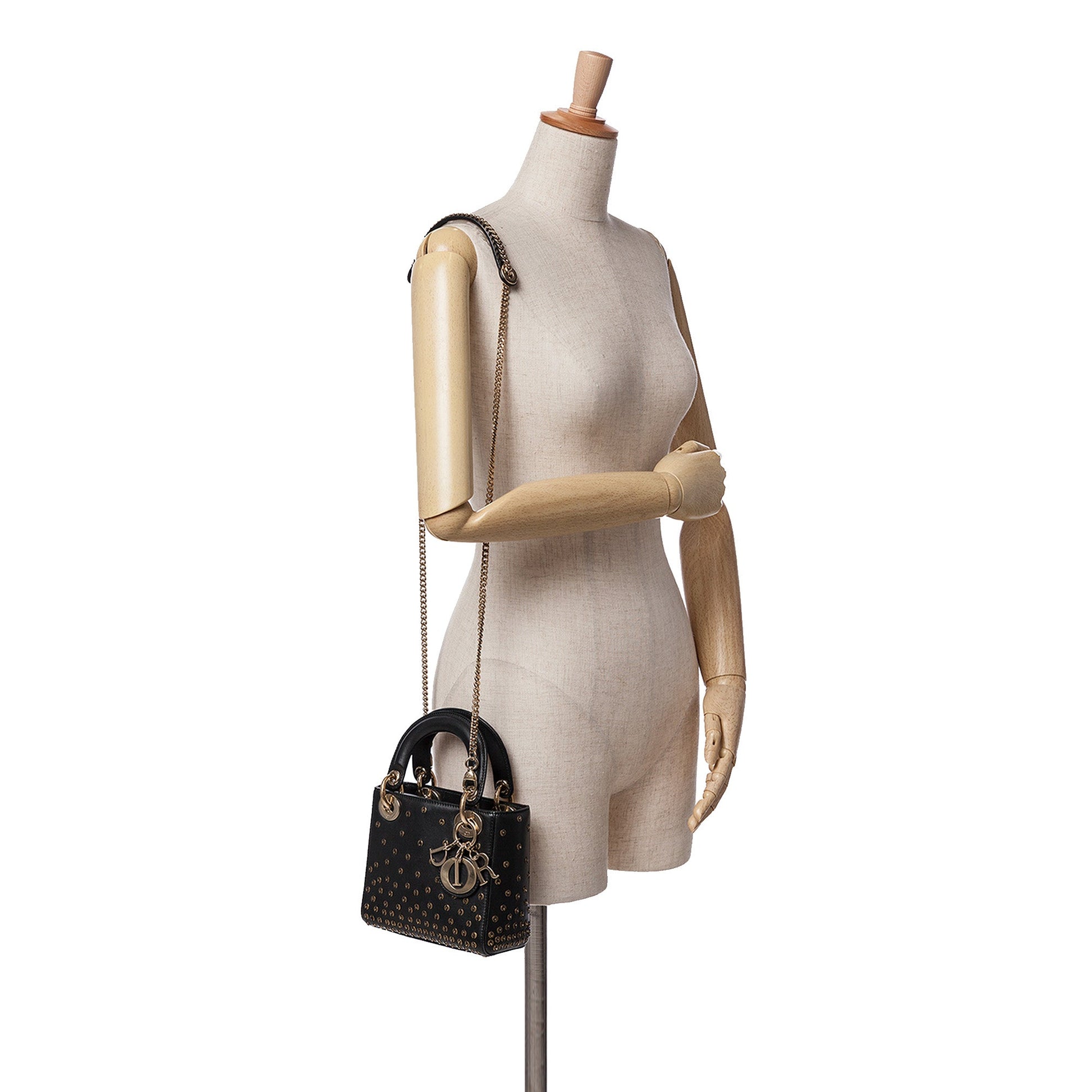 Mini Calfskin Embellished Lady Dior - Heritage Fashion