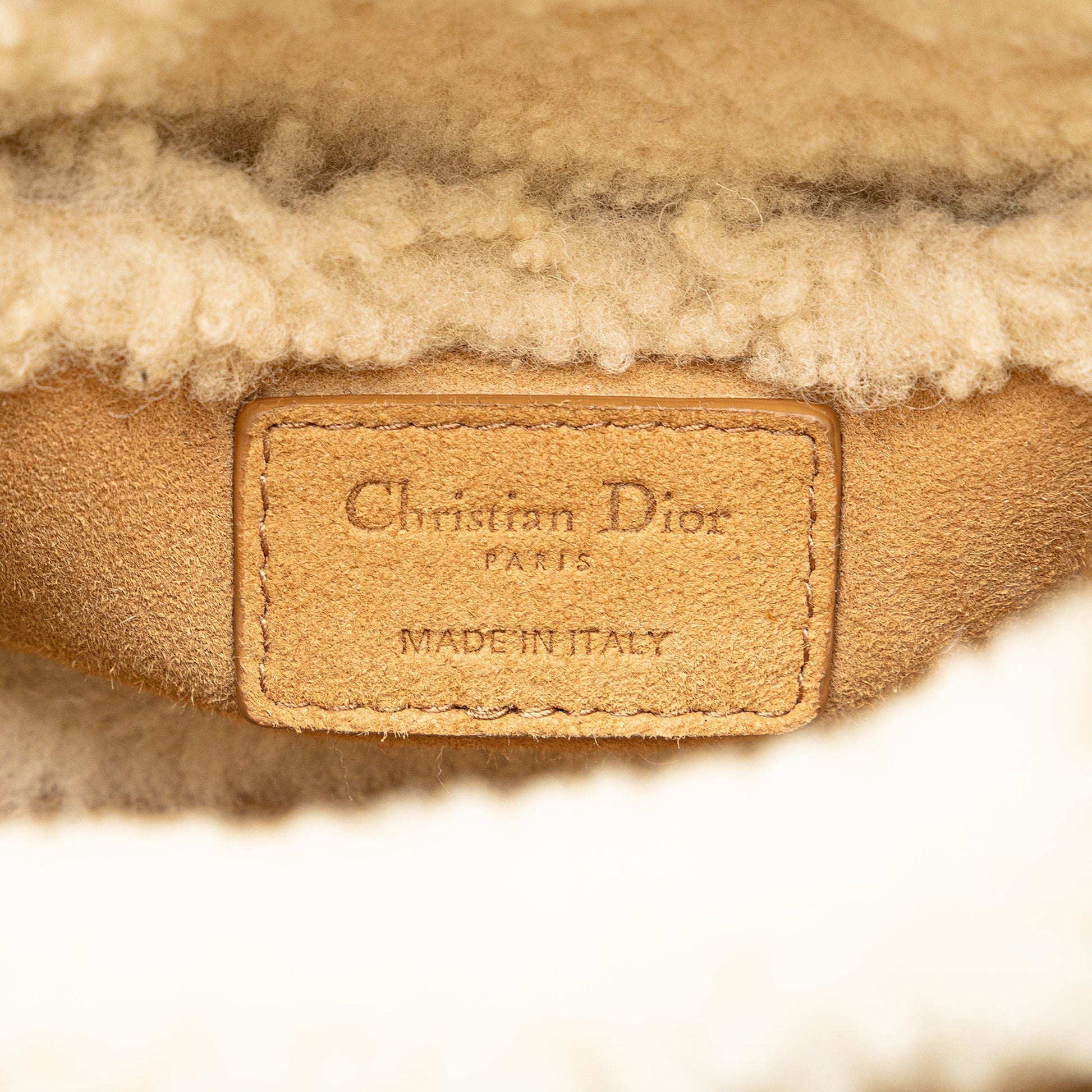Mini Suede Shearling Cannage Lady Dior - Heritage Fashion